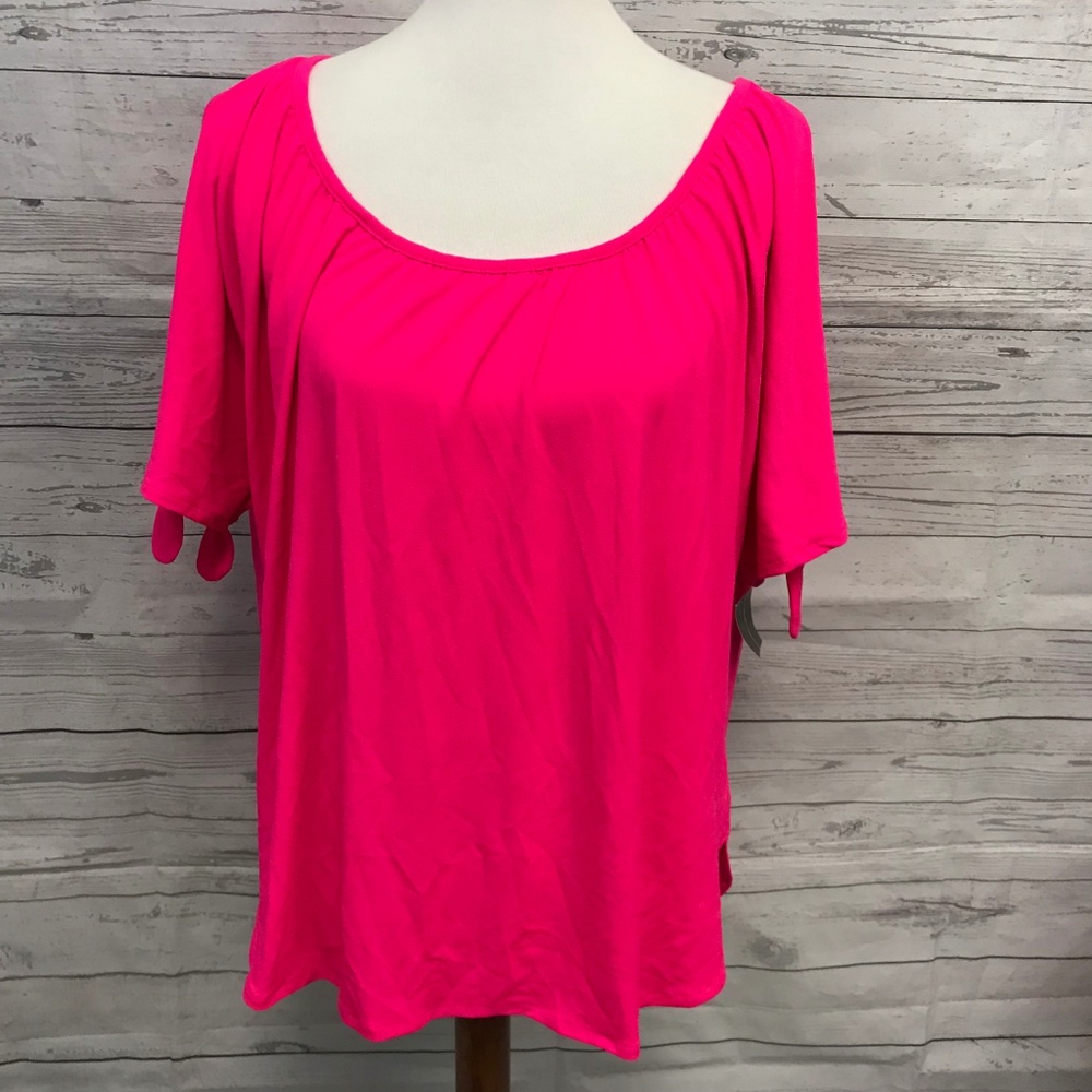 NEW INC International Concepts Pink Blouse Sz XL